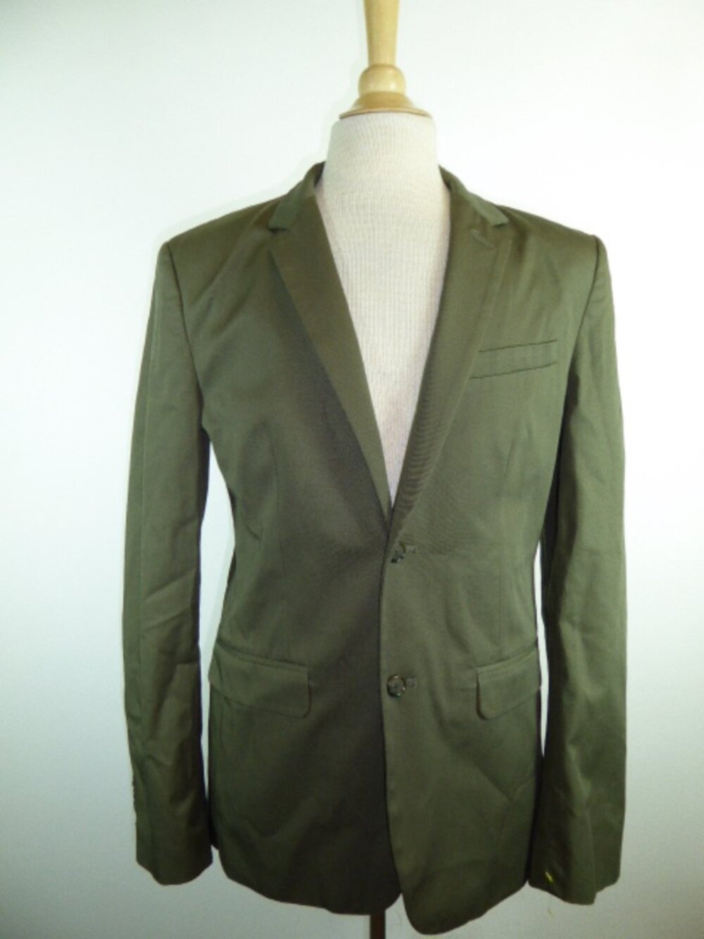 Propr khaki olive green cotton blazer 40